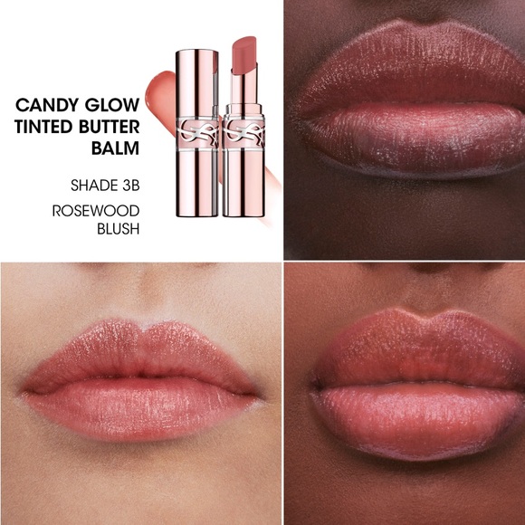 YSL Candy Glow Tinted Butter Lip Balm 3B Rosewood blush NEW - Picture 4 of 4